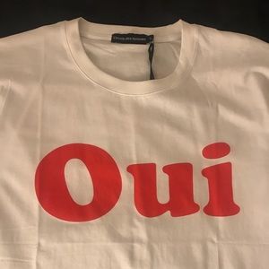 L’ecole Des Femmes Oui & Non White Tee NWT